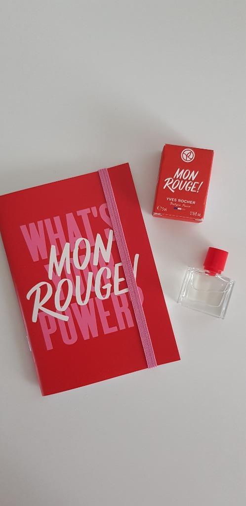 miniatuur parfumflesje Mon Rouge + notitieboekje Yves Rocher, Enlèvement ou Envoi, Neuf, Miniature, Plein