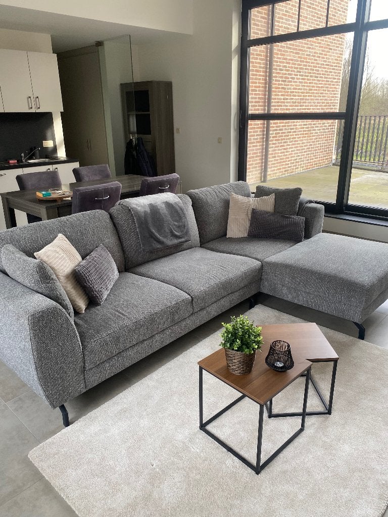 Zetel met longchair, Huis en Inrichting, Zetels | Zetels, Ophalen, Hoekbank, Driepersoons, 75 tot 100 cm