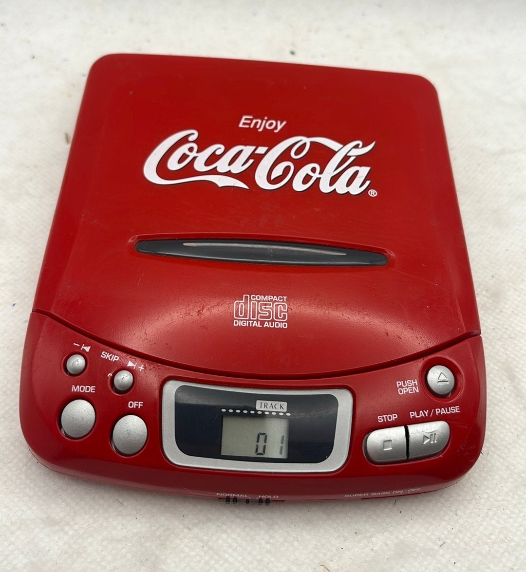 Vintage Coca-Cola Portable CD Player Discman – For Repair, Audio, Tv en Foto, Cd-spelers, Niet werkend, Draagbaar, Ophalen of Verzenden