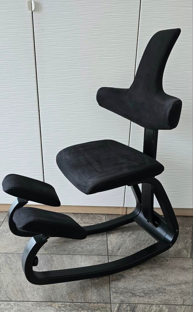 Varier Stokke Thatsit bureau kniestoel, Huis en Inrichting, Ophalen, Ergonomisch, Zwart