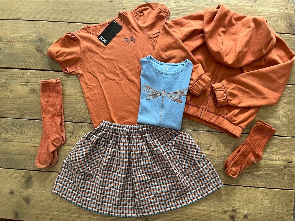 FILOU JBC WE mix & match set met oa. rok en vest met kap 122, Kinderen en Baby's, Kinderkleding | Maat 122, Meisje, Ophalen of Verzenden