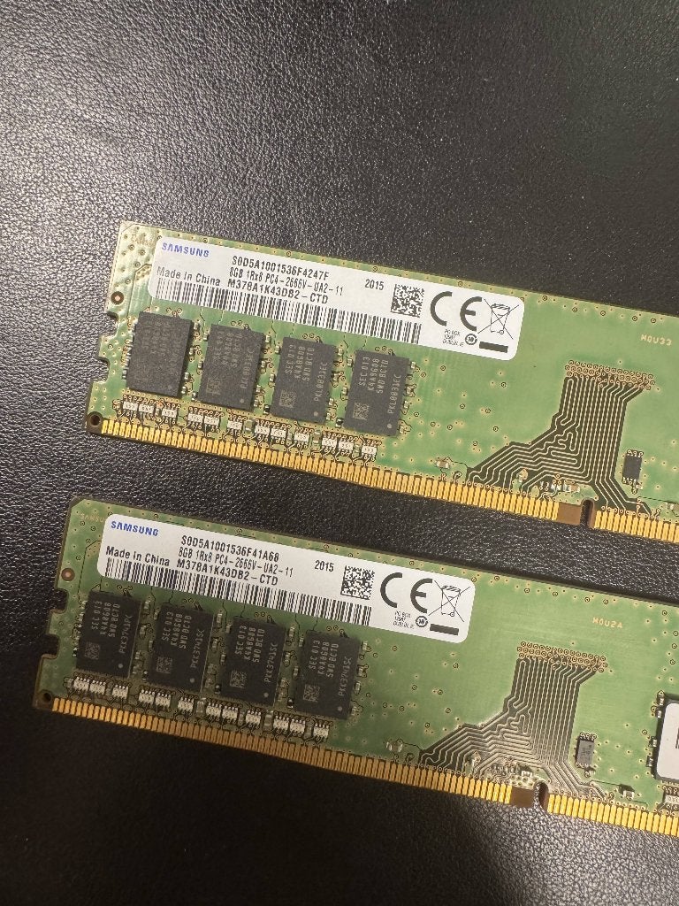 Samsung 16GB DDR4 2666MHz RAM – 2x8GB – Desktop, Computers en Software, DDR4, Ophalen of Verzenden, Zo goed als nieuw, Desktop