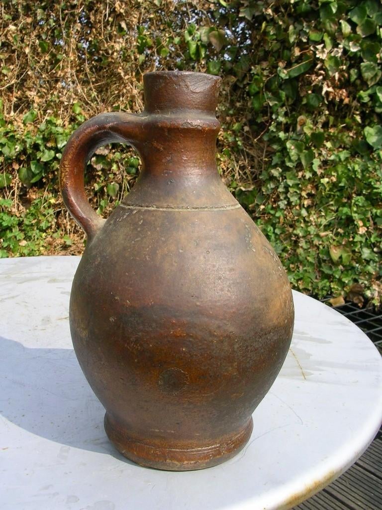 Pot à huile Bouffioulx en grès ancien 17e siècle, Antiquités & Art, Enlèvement ou Envoi