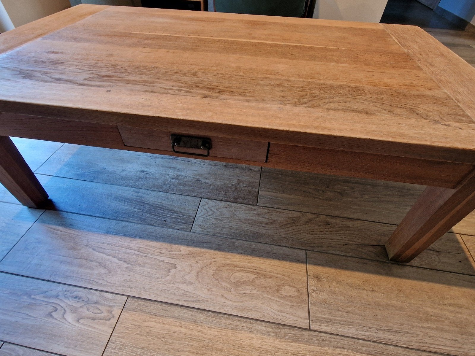 Table de salon chêne, 100 à 150 cm, Enlèvement, 50 à 100 cm, Chêne