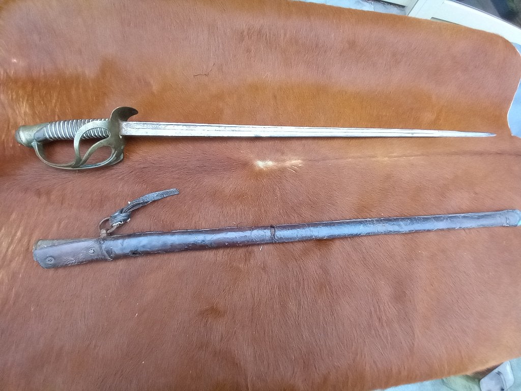 Franse sabel officier cavalerie model M1822/82, Verzamelen, Ophalen of Verzenden, Landmacht, Zwaard of Sabel