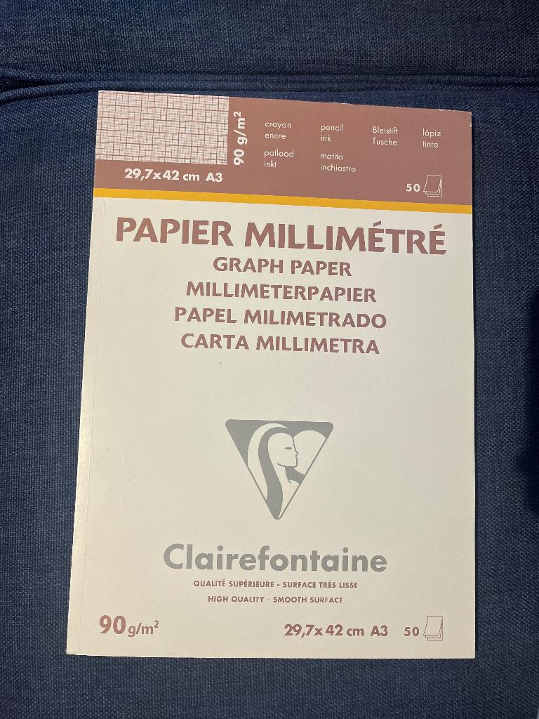 Papier millimétré A3, Enlèvement, Neuf