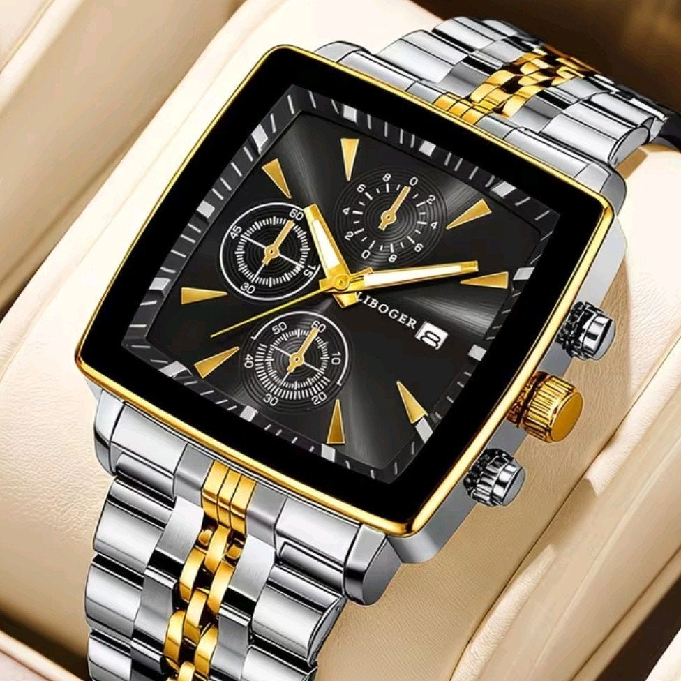 heren horloge, Bijoux, Sacs & Beauté, Montres | Hommes, Enlèvement ou Envoi, Or, Or