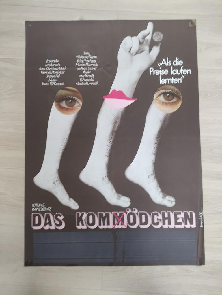 Vintage poster van het theaterstuk Das Kommödchen, Ophalen