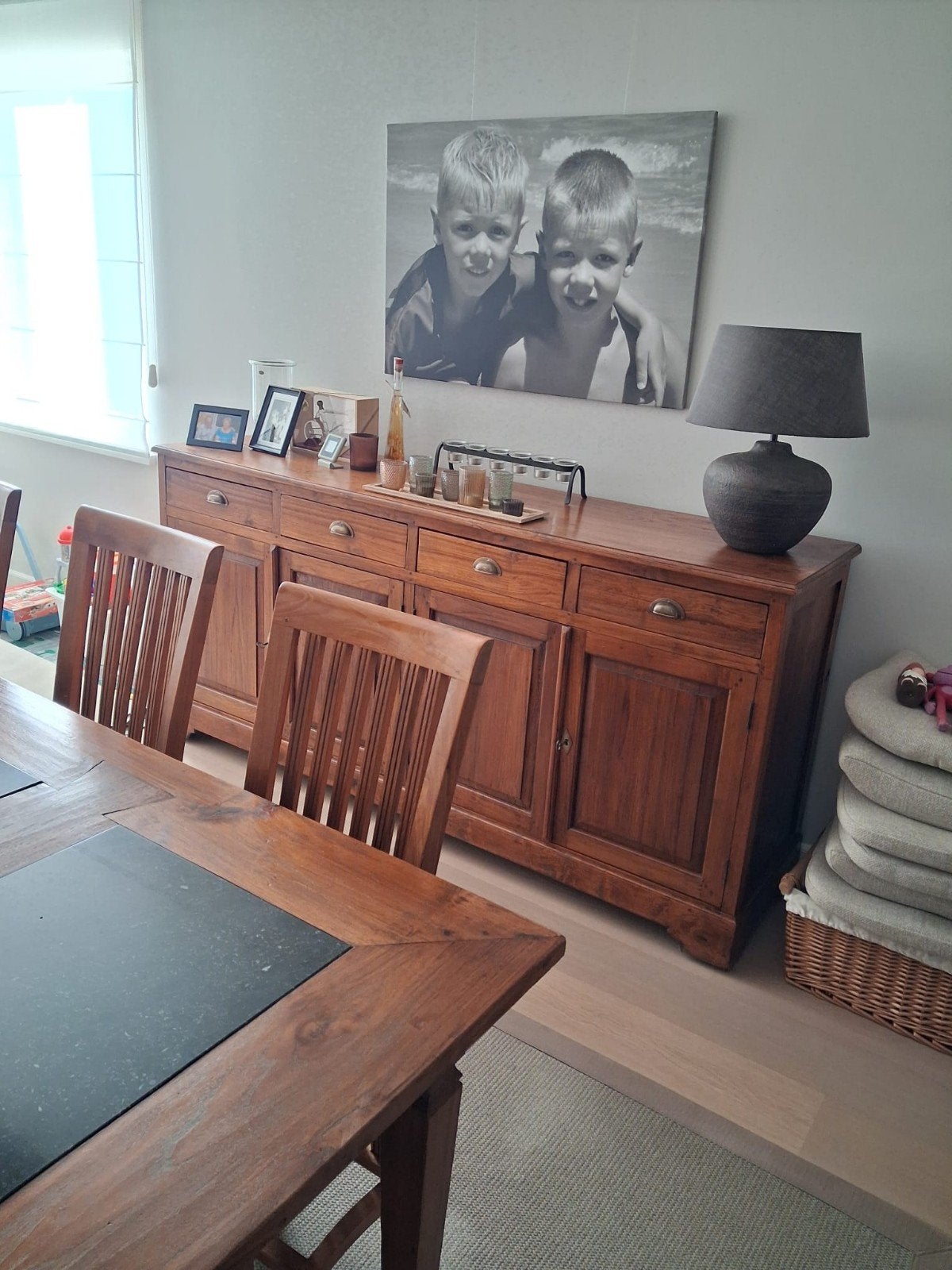 teak eettafel met stoelen, Huis en Inrichting, Ophalen
