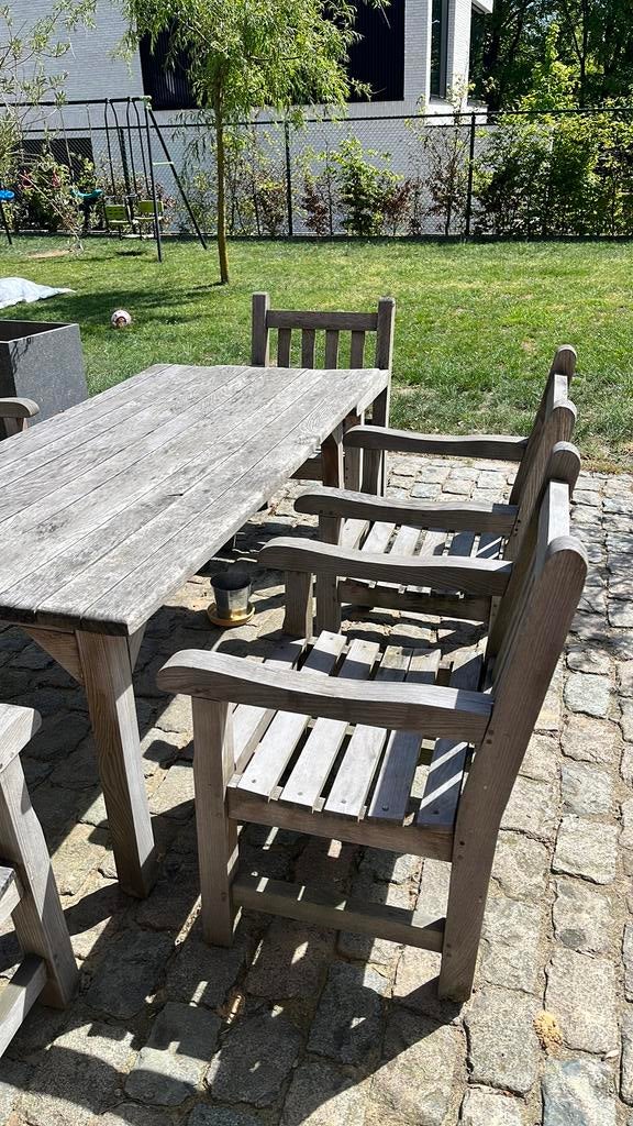 Tuinset volle eik, Ophalen, Zo goed als nieuw, Hout, Tuinset