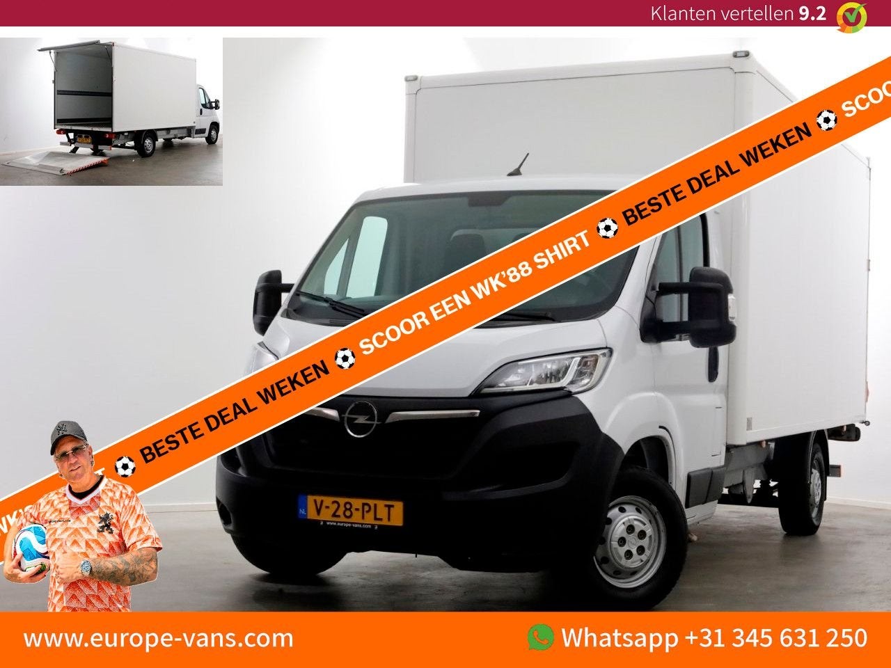 Opel Movano 2.2D 140pk Bakwagen met laadklep 1.060kg laadver, Auto's, Wit, Bedrijf, Electronic Stability Program (ESP), Onderhoudsboekje