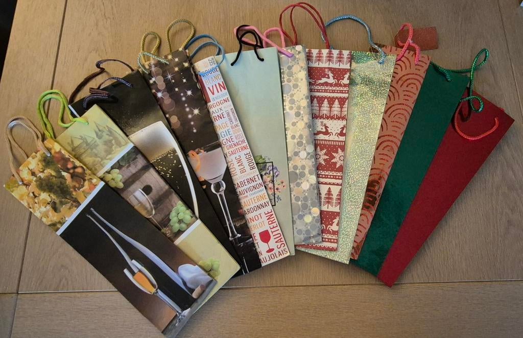 Cadeau verpakking voor wijnflessen, Ophalen