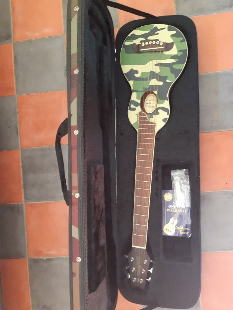Reis gitaar, Muziek en Instrumenten, Ophalen, Zo goed als nieuw, Western- of Steelstringgitaar, Met koffer
