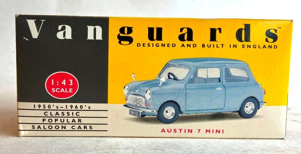 Austin Mini grijs Vanguards VA13003., Hobby & Loisirs créatifs, Voitures miniatures | 1:43, Enlèvement ou Envoi, Comme neuf, Voiture