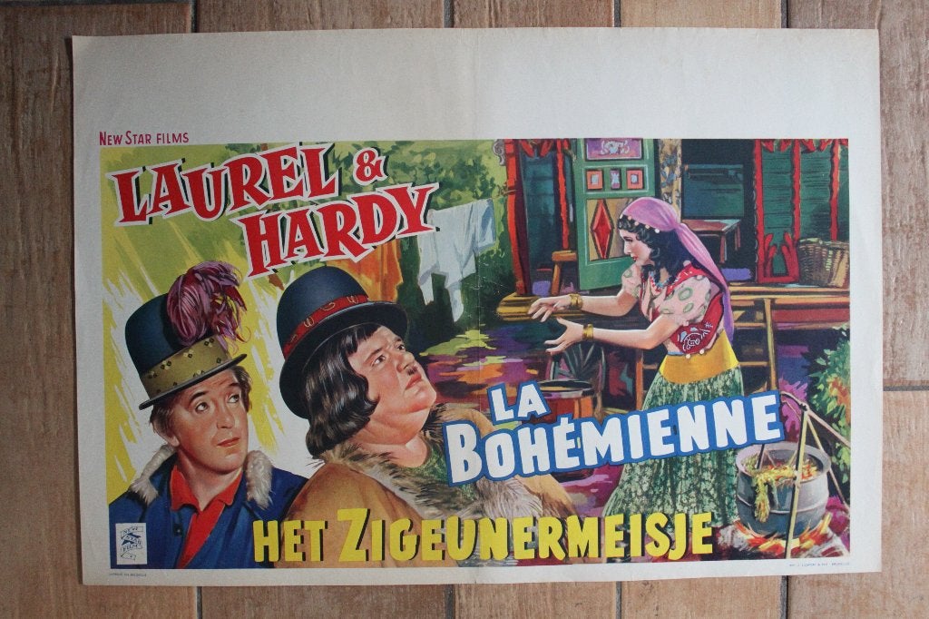 filmaffiche Laurel And Hardy The Bohemian Girl filmposter, Enlèvement ou Envoi, Rectangulaire horizontal, A1 jusqu'à A3, Comme neuf