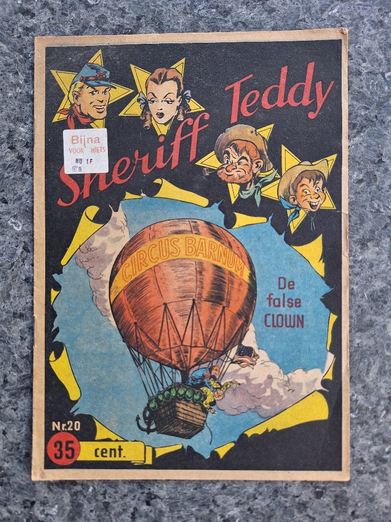 Dami Lehning Sheriff Teddy 20 - False Clown (1955), Gelezen, Eén stripboek, Ophalen of Verzenden, Rinaldo Dami