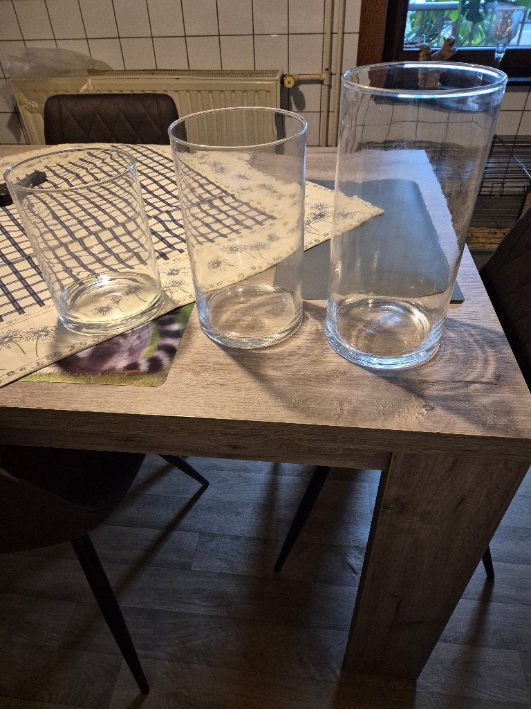set van 3 windlichten nieu, Huis en Inrichting, Ophalen of Verzenden, Nieuw, Glas, Windlicht