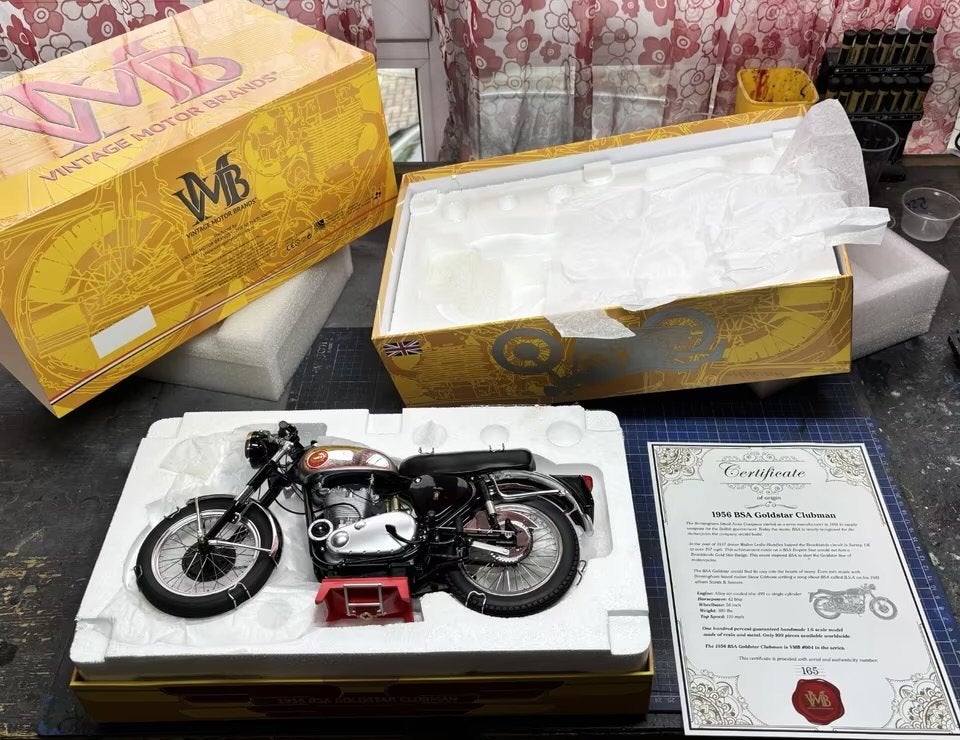 BSA Goldstar Clubman 1956  Vintage Motor Brands (VMB) 1:6, Enlèvement ou Envoi, Neuf, 1:5 à 1:8, Moteur