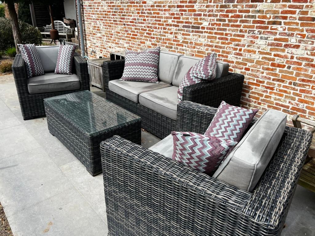 Tuinset - lounge wicker Hartman- hoge kwaliteit, Tuin en Terras, Ophalen, Zo goed als nieuw, Wicker, Tuinset