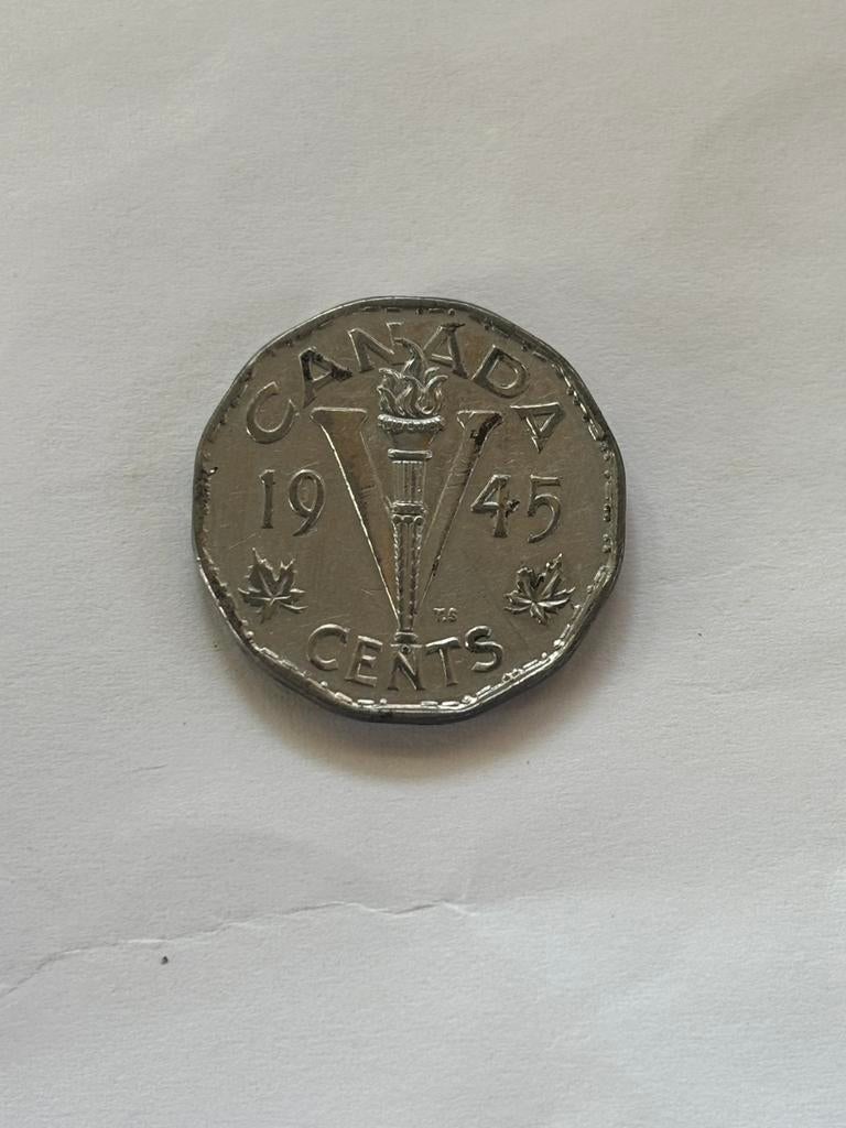 Pièce de 5 cents Canada 1945, Enlèvement ou Envoi