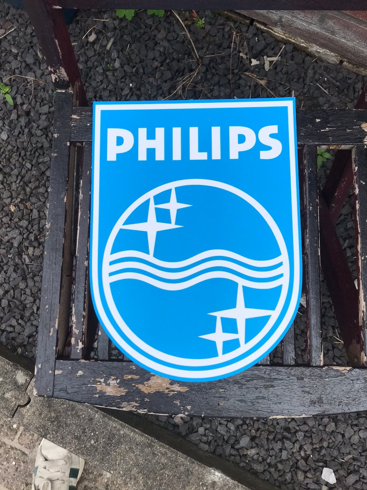 Panneau publicitaire en plastique Philips, Enlèvement ou Envoi, Utilisé, Panneau publicitaire