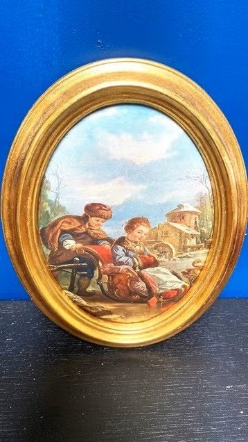 Magnifique ancien cadre en soie, Enlèvement
