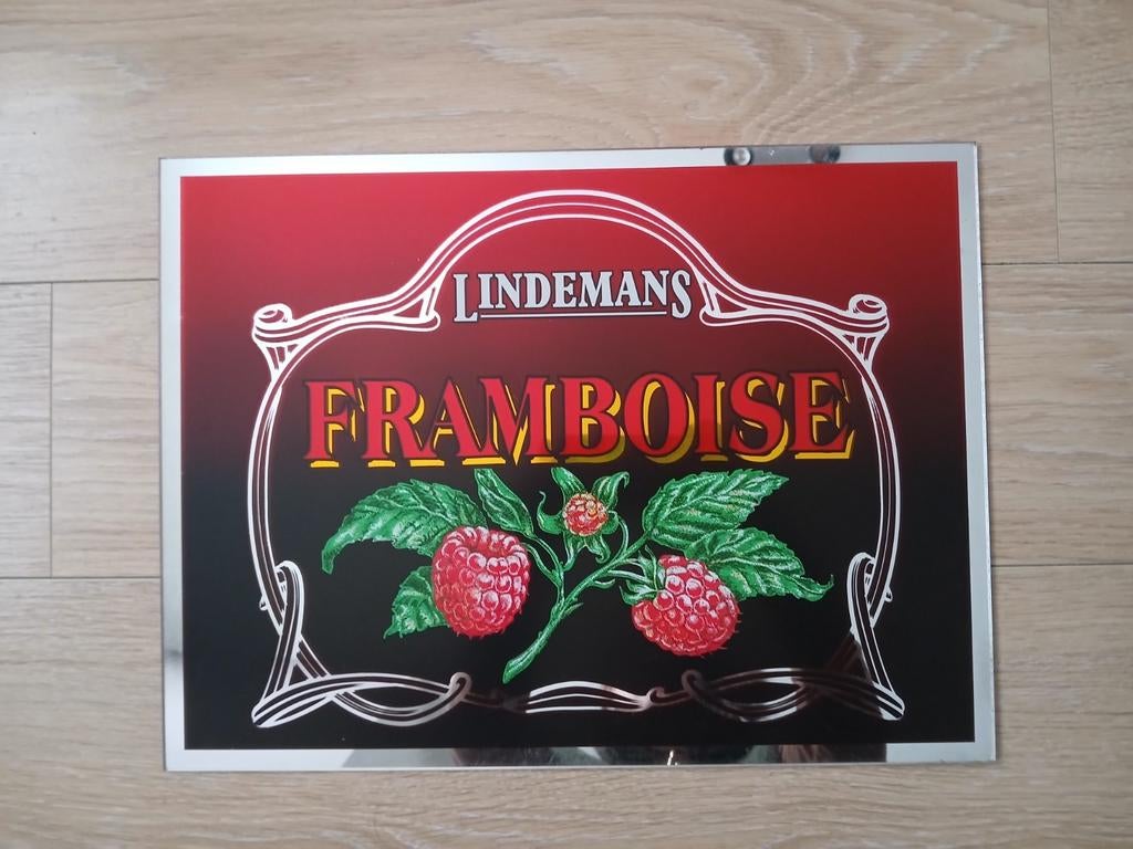 Lindemans Frambroise spiegelplaat, Ophalen of Verzenden