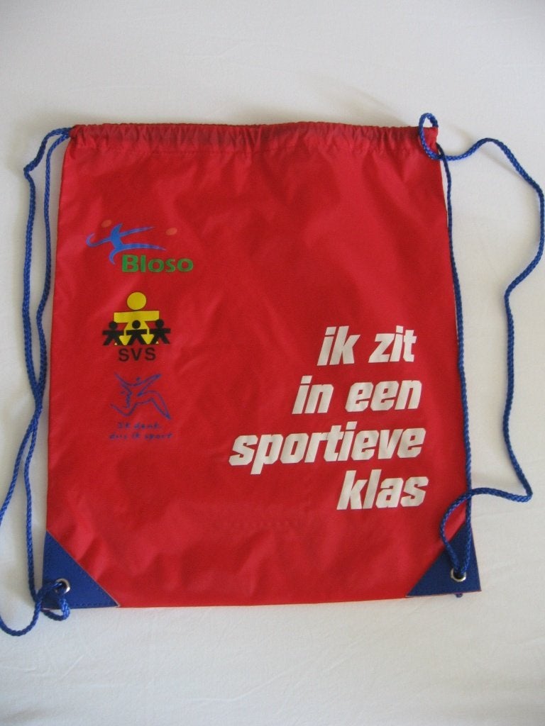 Rode rugzak/turnzak BLOSO, 35 cm x 41 cm, Ophalen of Verzenden, Zo goed als nieuw