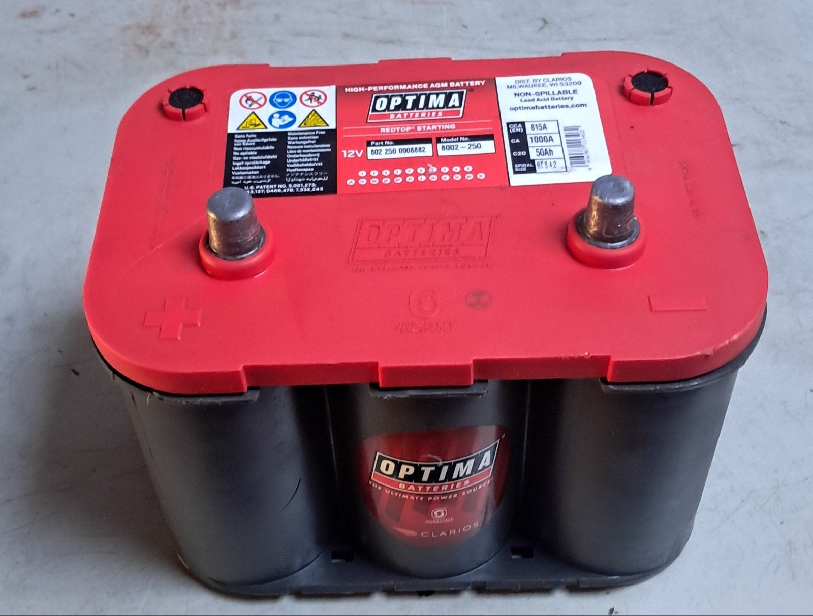 optima batterij 12v 50ah
