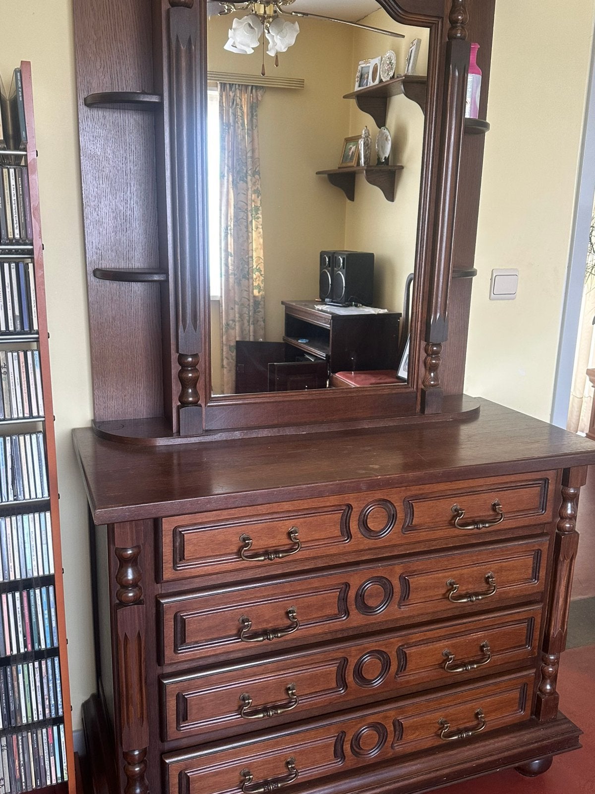 Commode met spiegel eik, Ophalen