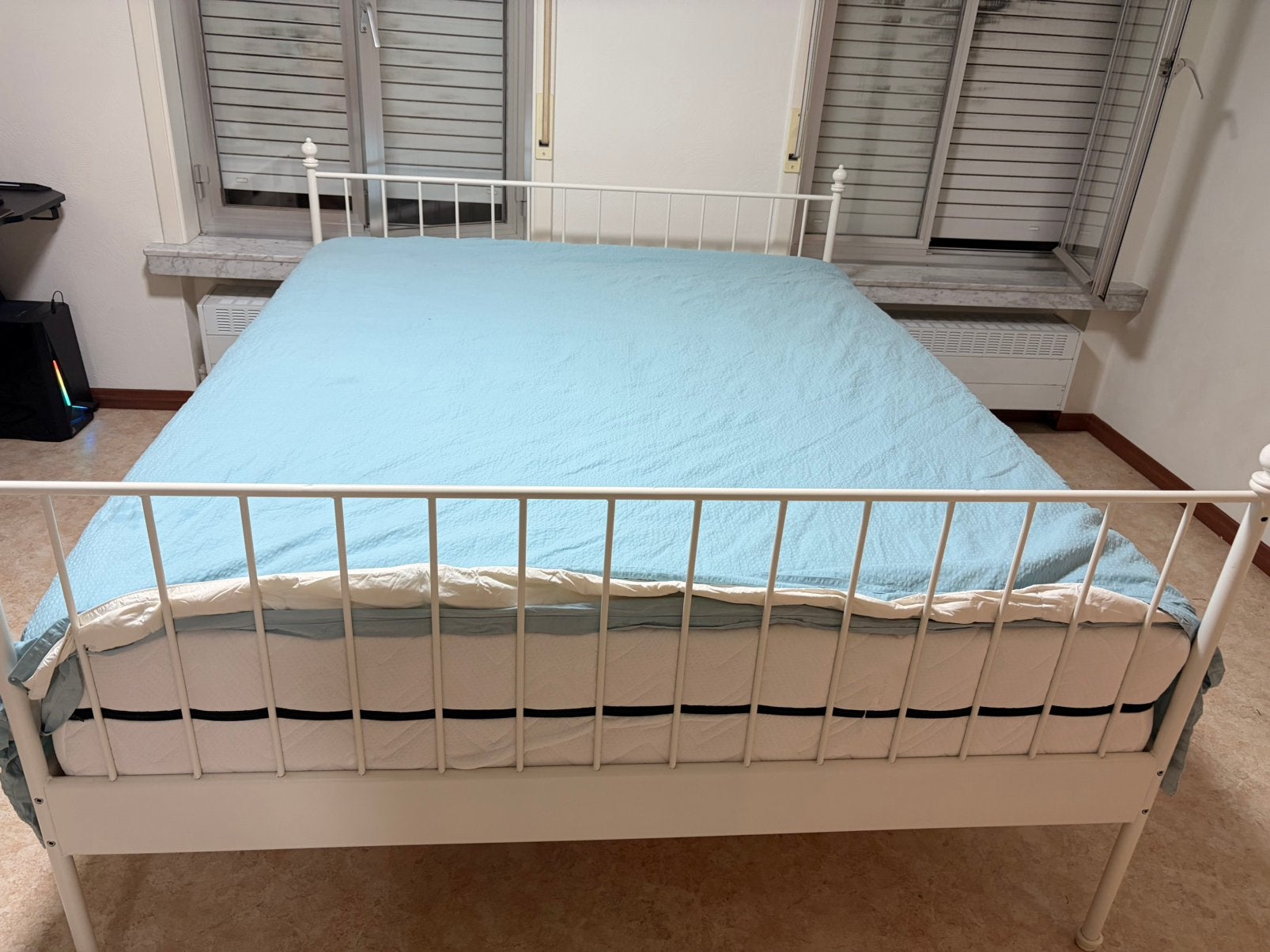 Bed + lattenbodem + matras 160x200, Ophalen, Zo goed als nieuw