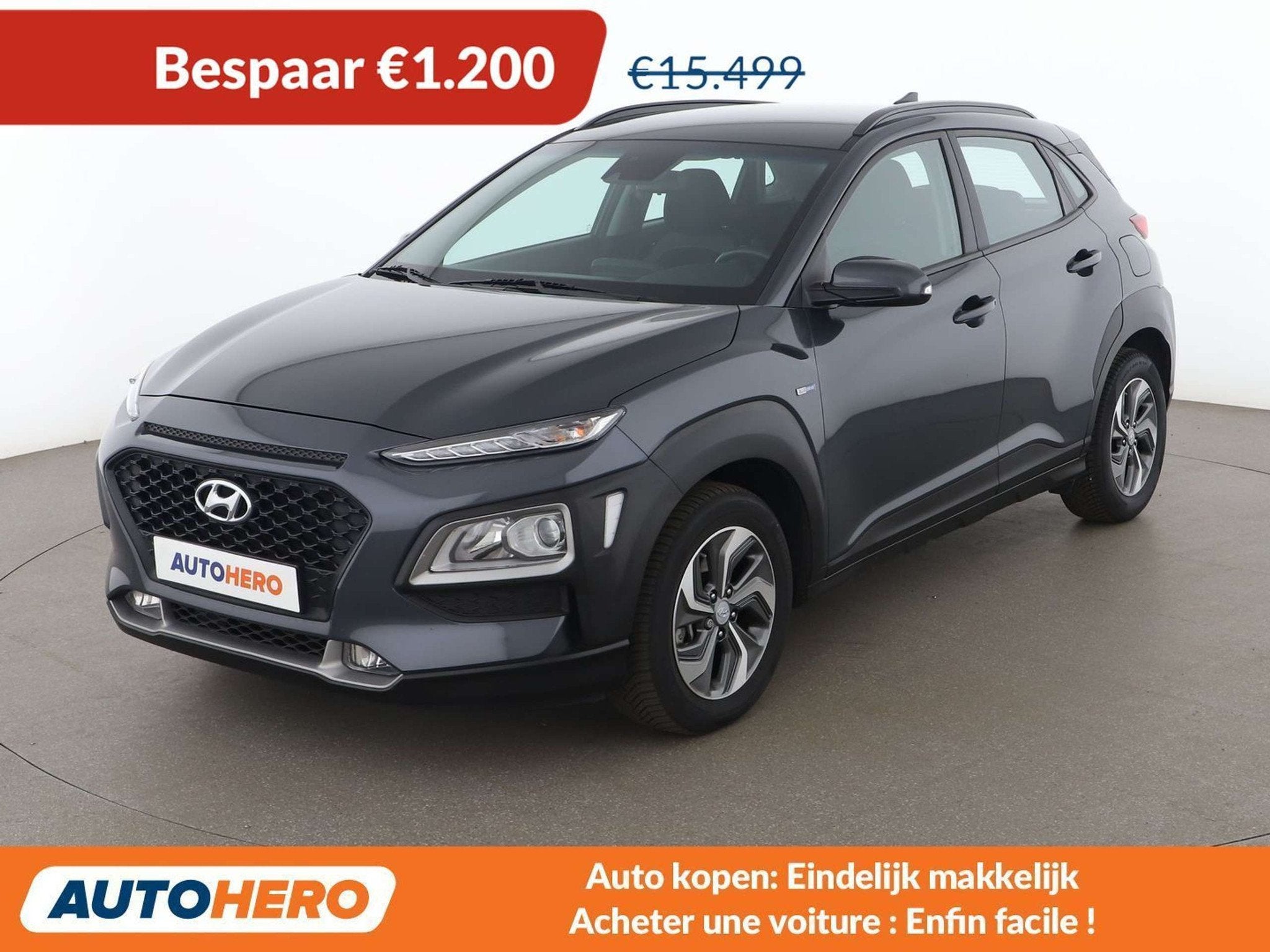 Hyundai KONA 1.6 Hybrid Intuitive 2WD (bj 2020, automaat), Auto's, Stof, Gebruikt, Euro 6, 1580 cc