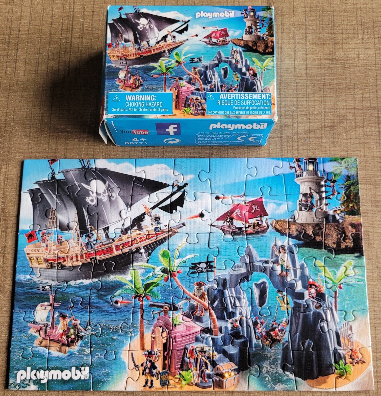 Playmobil: mini-puzzel - thema piraten, Ophalen of Verzenden, Zo goed als nieuw