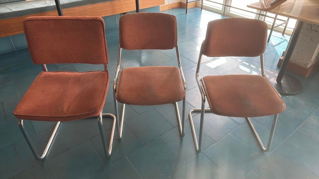 Vintage stoelen, Huis en Inrichting, Ophalen, Gebruikt, Drie
