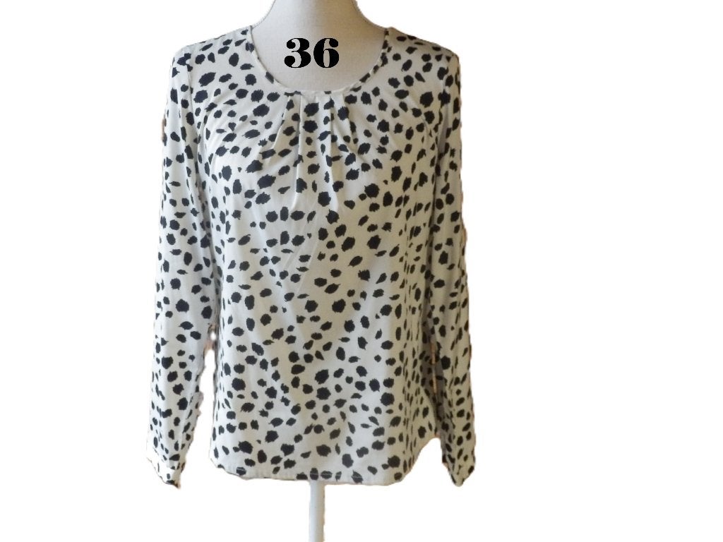 (168) -blouse femme t.S noir blanc cassé - vero moda -, Vero Moda, Wit, Ophalen of Verzenden, Zo goed als nieuw