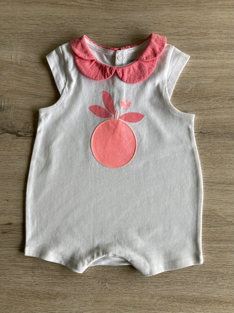 Boxpakje meisjes "Obaibi" wit - maat 68 - als nieuw, Kinderen en Baby's, Babykleding | Maat 68, Nacht- of Onderkleding, Meisje
