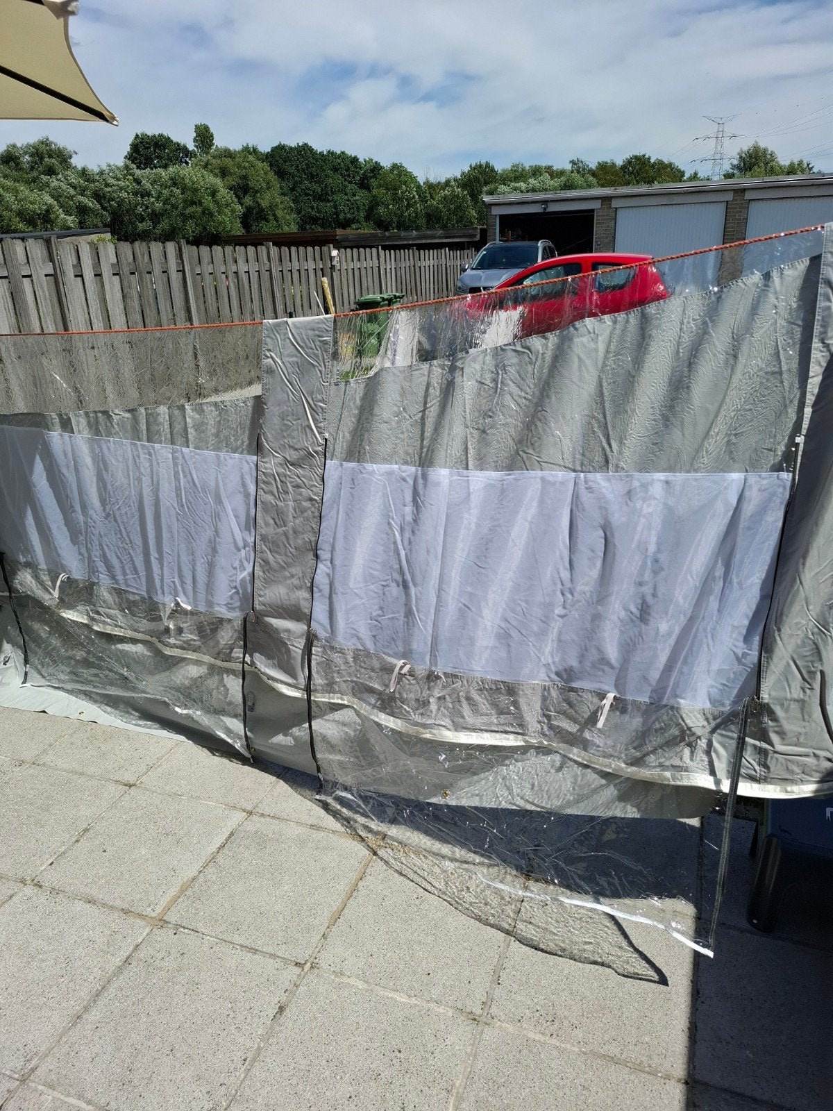 Obelink voorfront tent voor Thule luifel, Ophalen