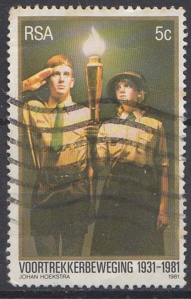 Zuid Afrika - 50 jarig jubeleum Voortrekkersbeweging - 1981, Timbres & Monnaies, Timbres | Afrique, Enlèvement ou Envoi, Affranchi