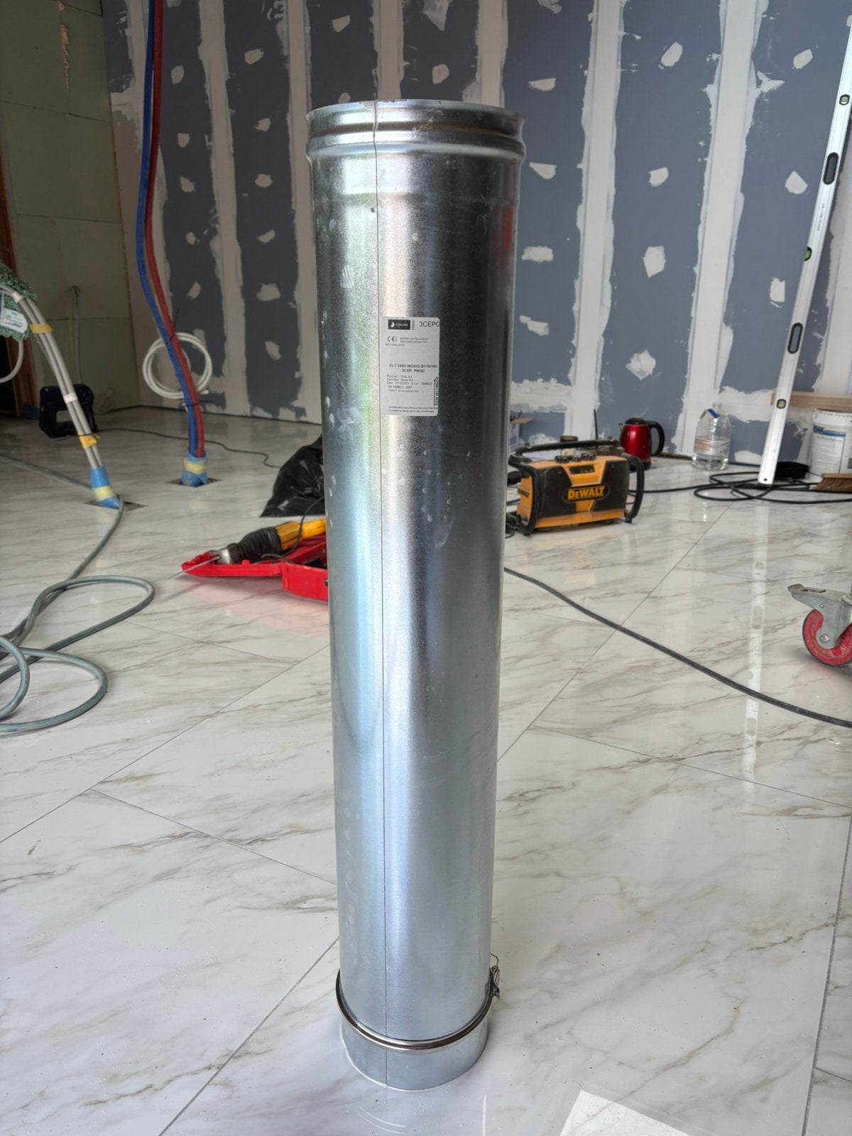 Dubbelwandige buizen gaskachel, Ophalen, Zo goed als nieuw, Inox