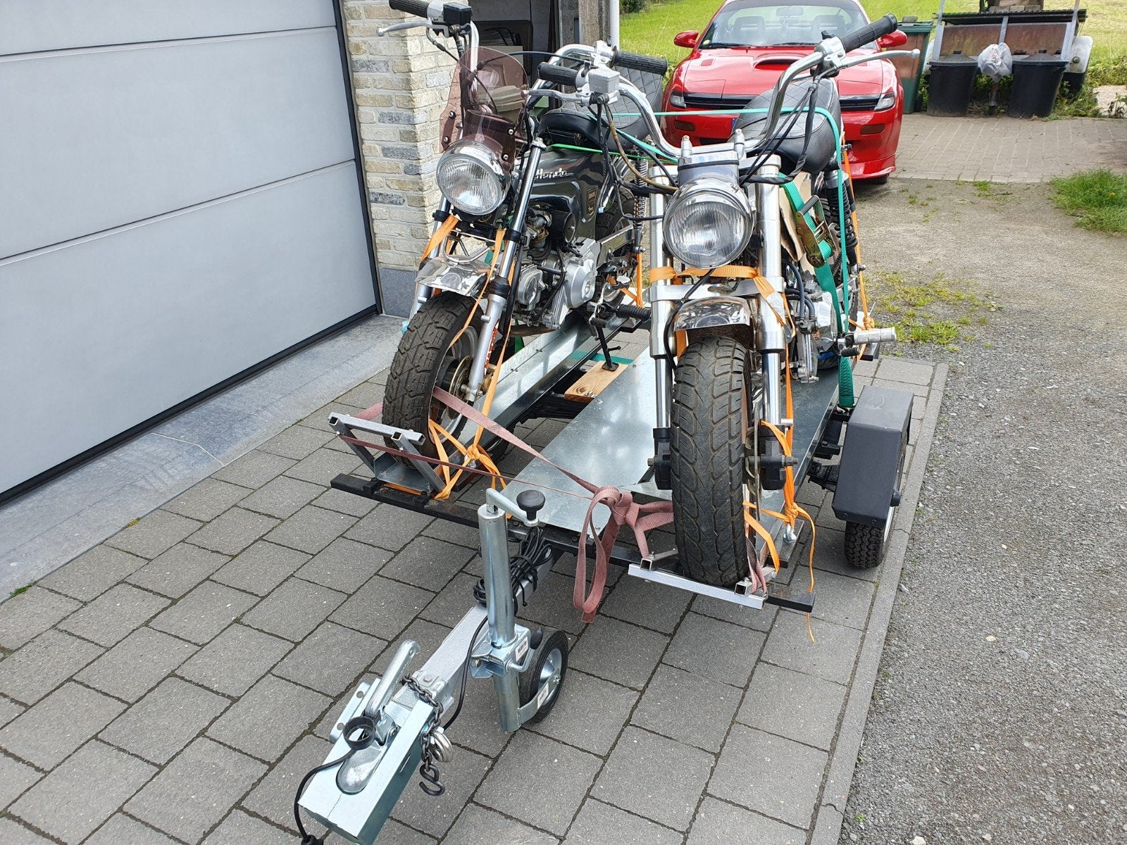 Remork voor brommers, Ophalen