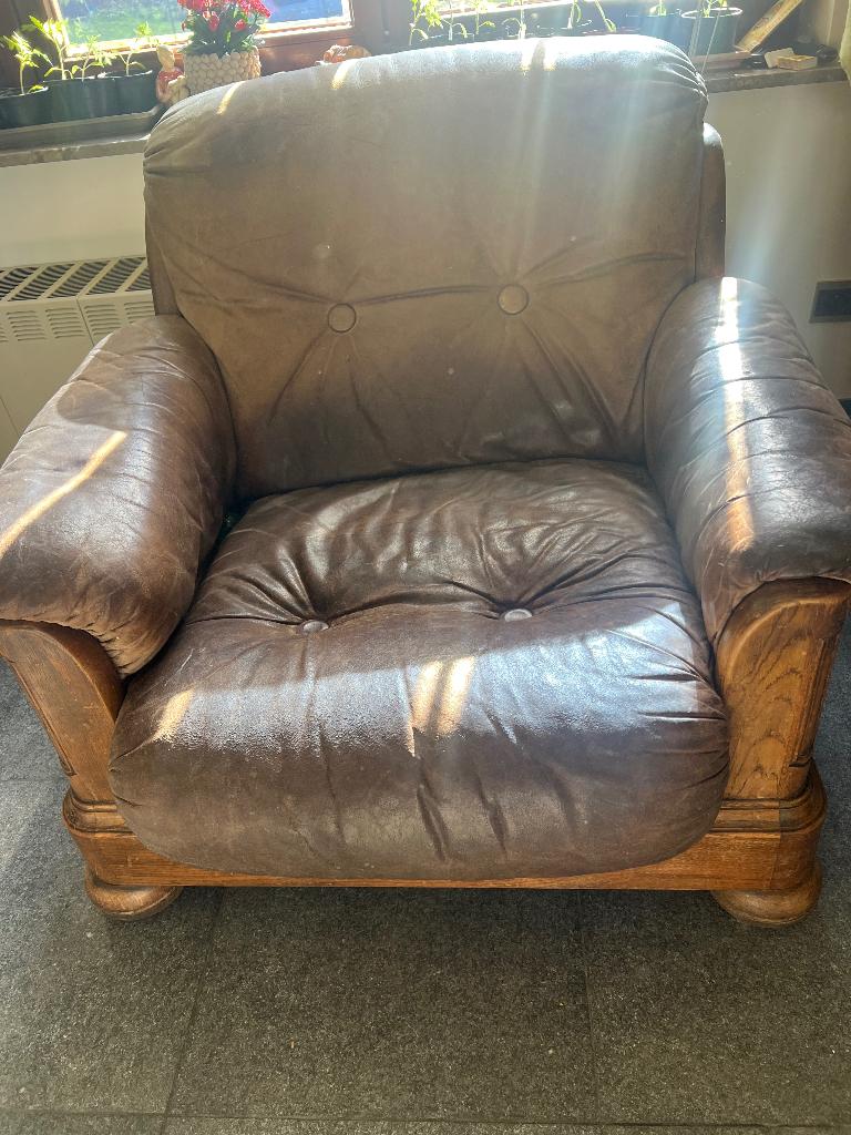 Salon de cuir, 100 à 125 cm, Banc droit, Enlèvement, Utilisé