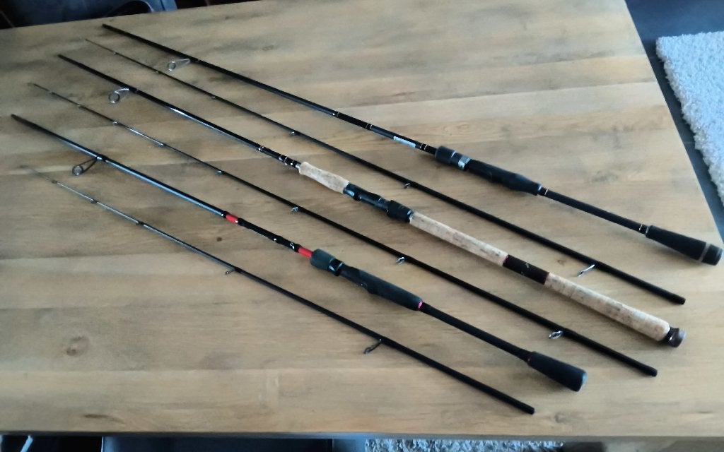 Spro.Berkley.Predox.Black Cat.Matrix. werphengels., Ophalen, Zo goed als nieuw, Complete hengel