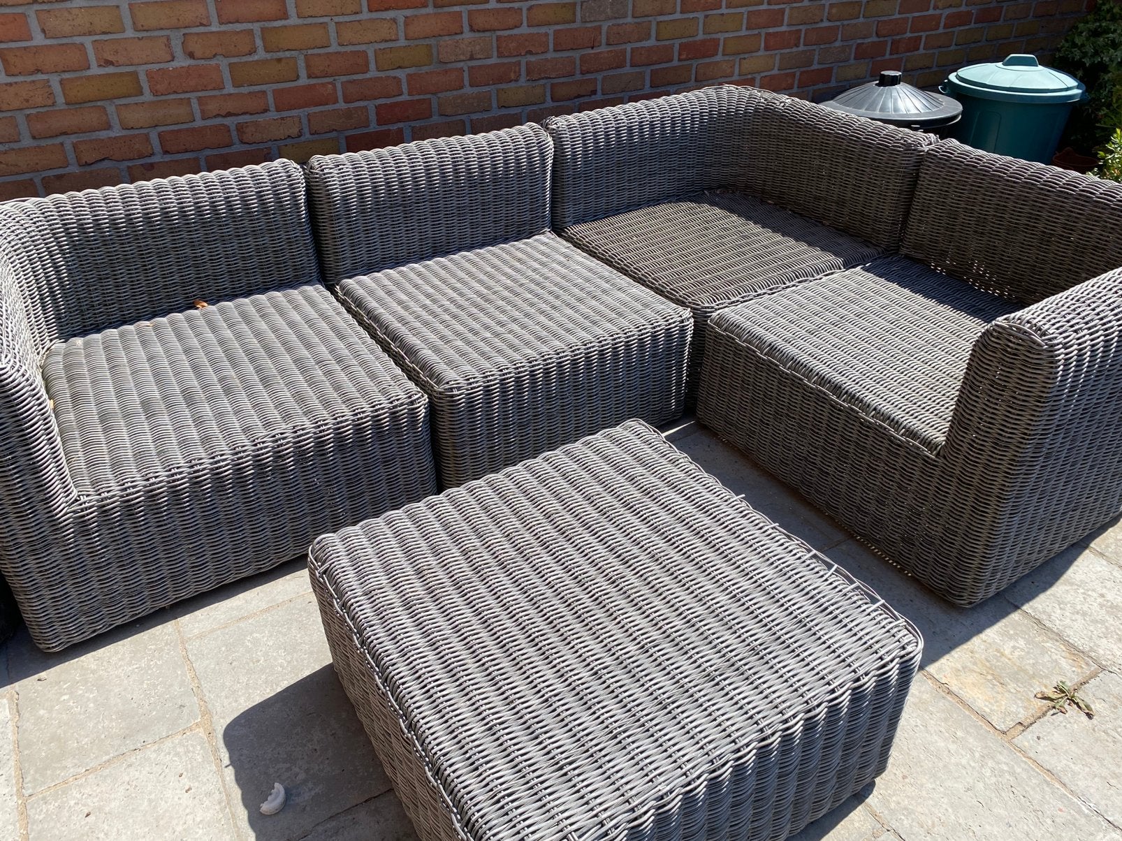 Rotan lounge set, Jardin & Terrasse, Ensembles de jardin, Enlèvement, Comme neuf, Rotin, Salons de jardin
