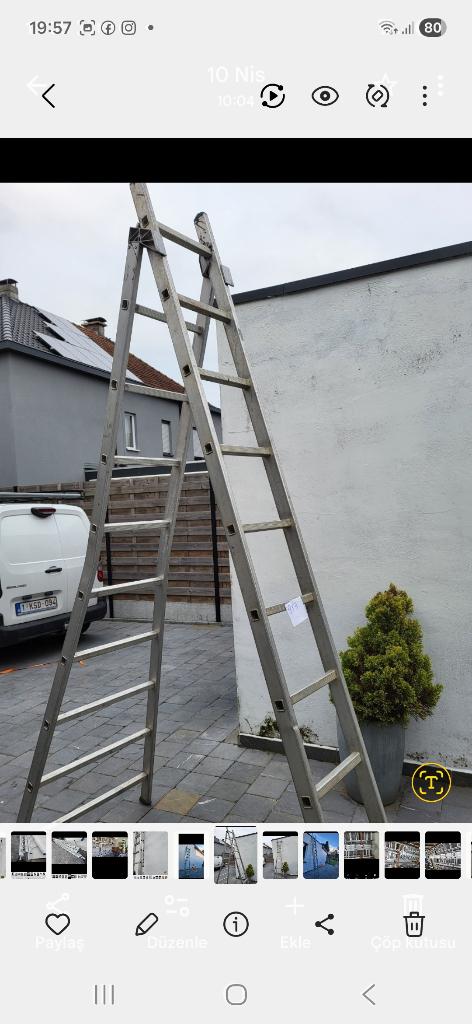 Alu ladder 2x9, Ophalen