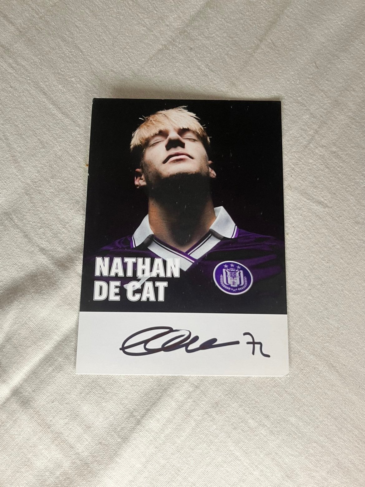 Signature de Nathan le chat, Collections, Articles de Sport & Football, Neuf, Cartes de joueur, Enlèvement ou Envoi