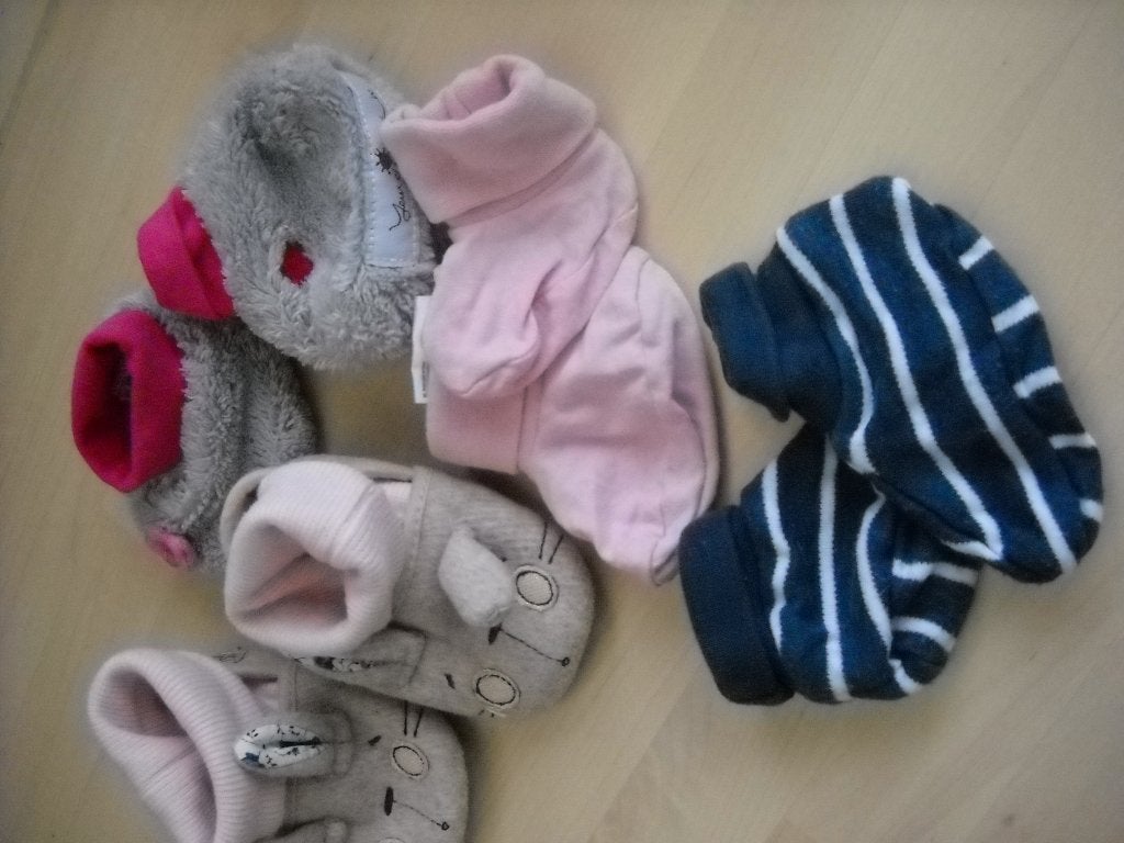 8 paar baby slofjes-house of jamie enz-als nieuw en nieuw, Ophalen, Zo goed als nieuw, Jongetje of Meisje, Slofjes