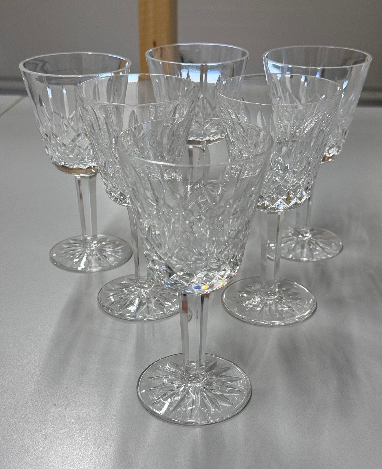 6X Waterford Crystal 'Lismore' Kristal Kristallen wijnglazen, Antiek en Kunst, Ophalen of Verzenden