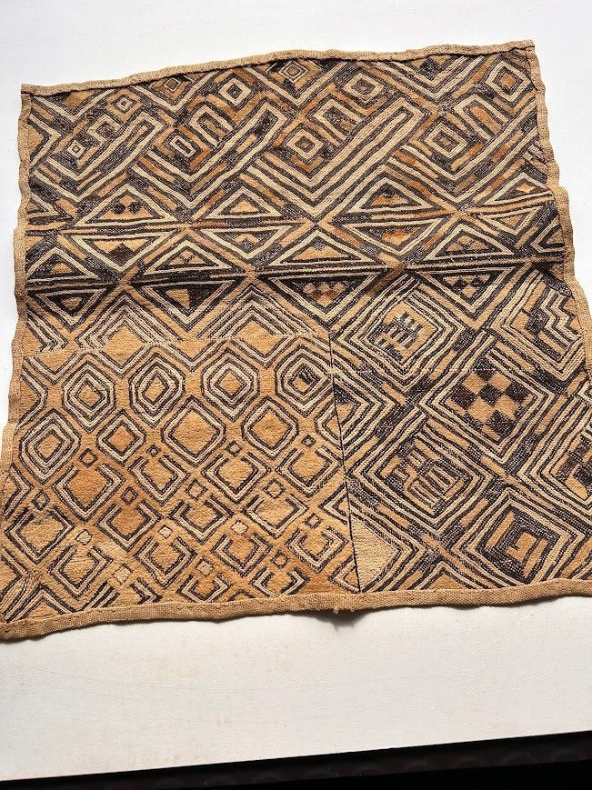Authentieke Kuba-doek # 12 uit DR Congo, Textiel, Afrika, Handgemaakt, Ophalen