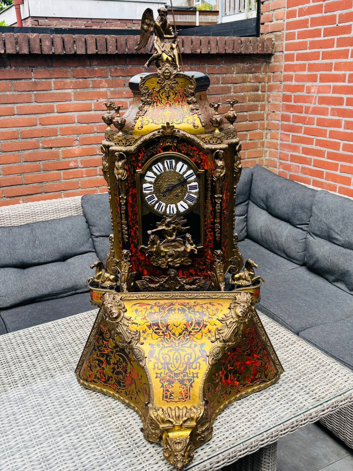 Antieke paarden boulle 150 cm, Enlèvement ou Envoi