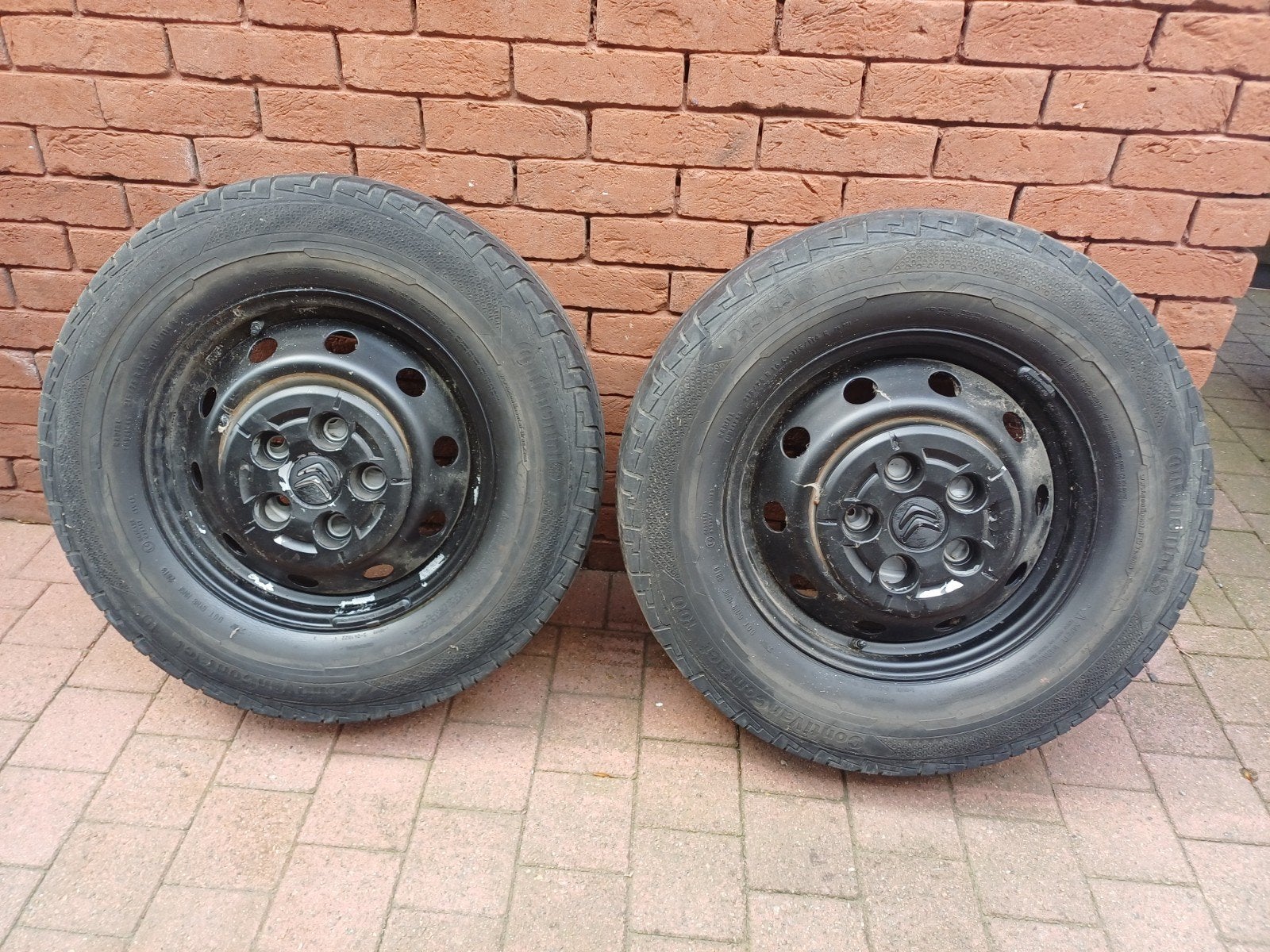 2x banden met velgen, Ophalen